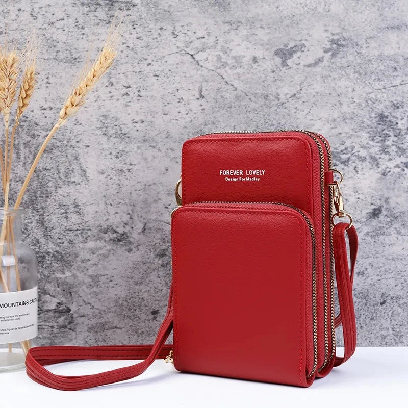 Mini Bolsa De Couro Tiracolo [Mini Bolsa De Couro Tiracolo] Central Feminina Vermelho 